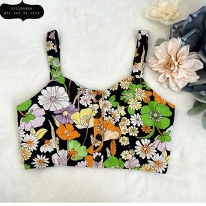 Maje 70s Flower Power Floral Crop Top Maje 2